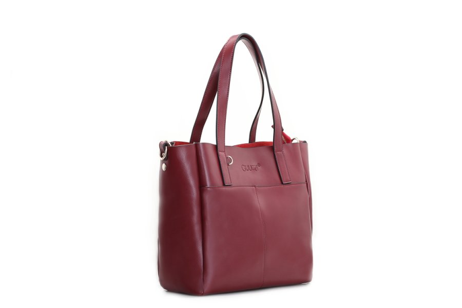 Leather bag red