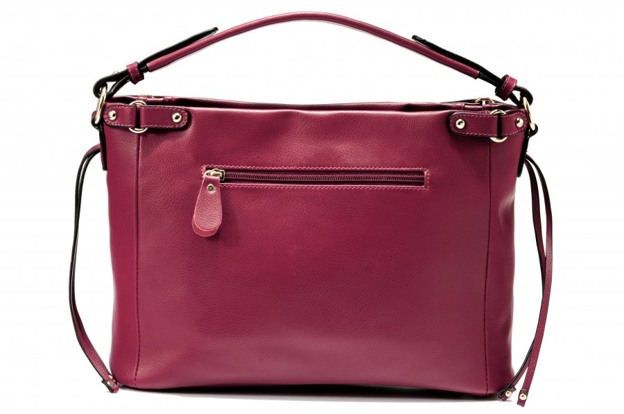 Leather LO bag red